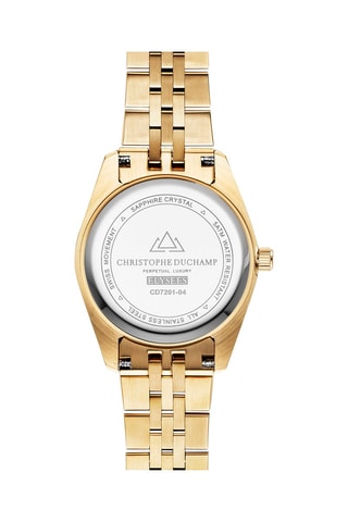Montre à quartz en acier et diamants Elysées - Doré