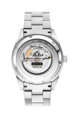 Montre à quartz en acier Swiss Made Sellita SW240 - Argenté