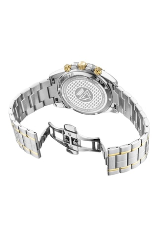 Montre à quartz en acier et caoutchouc fkm Marine Chrono II - Chronographe - Bleu et doré