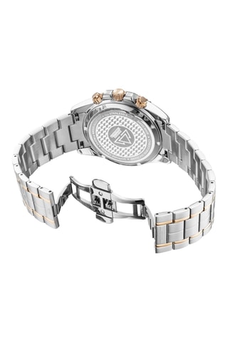 Montre à quartz en acier et caoutchouc fkm Marine Chrono II - Chronographe - Vert et argenté
