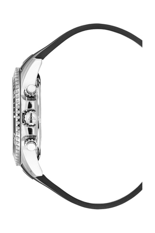 Montre à quartz en acier et caoutchouc fkm Marine Chrono II - Chronographe - Noir et argenté