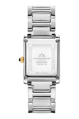 Montre à quartz en acier et diamants Fontaine