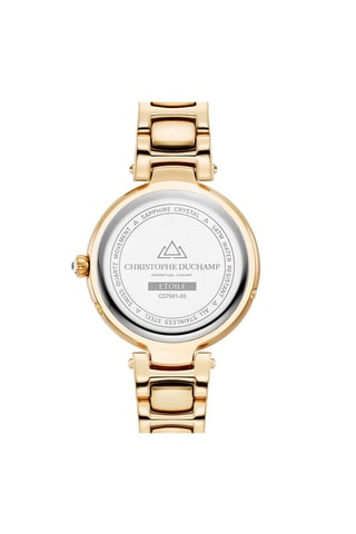Montre à quartz en acier et cristaux de saphir Etoile