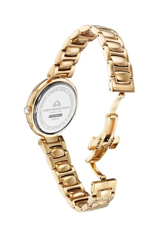 Montre à quartz en acier et cristaux de saphir Etoile