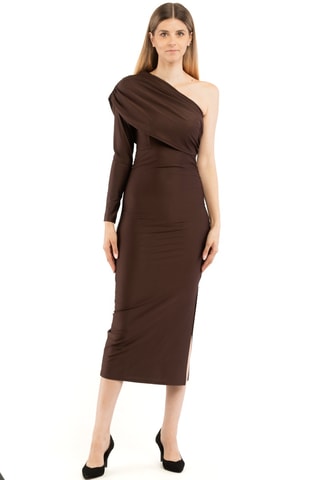 Robe fourreau - Marron