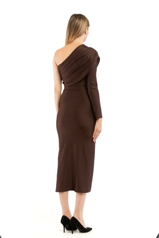 Robe fourreau - Marron