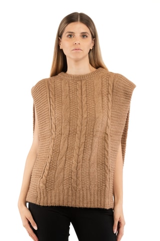 Pull sans manches - Marron