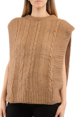 Pull sans manches - Marron
