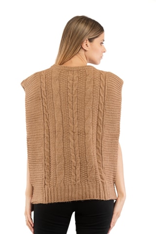 Pull sans manches - Marron