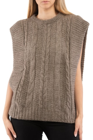 Pull sans manches - Beige