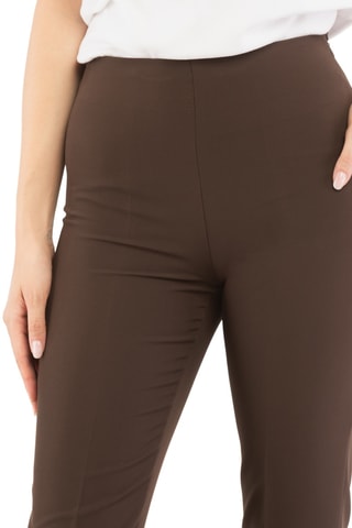 Pantalon taille haute - Marron