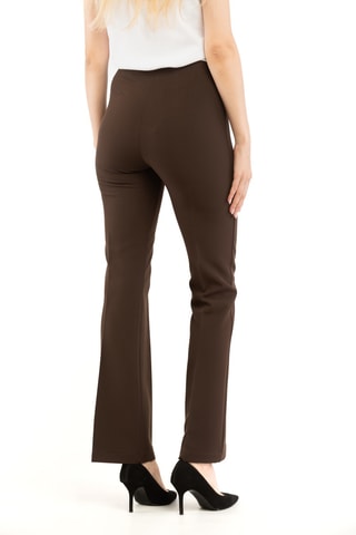Pantalon taille haute - Marron