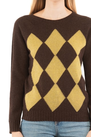 Pull en laine - Marron et orange