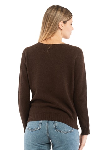 Pull en laine - Marron et orange