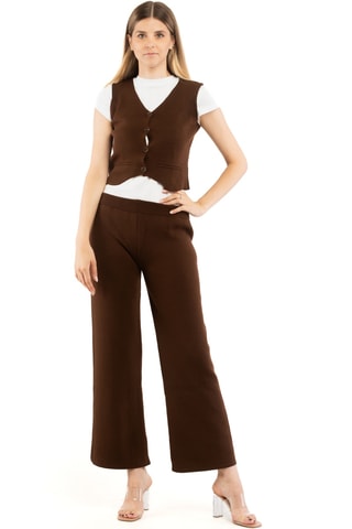 Gilet sans manches et pantalon - Marron