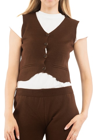 Gilet sans manches et pantalon - Marron