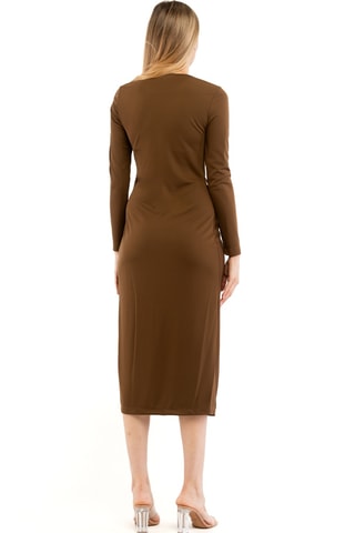 Robe midi - Marron