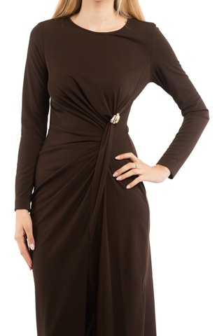 Robe midi - Marron