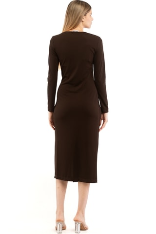 Robe midi - Marron