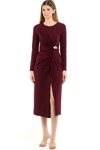 Robe midi - Bordeaux