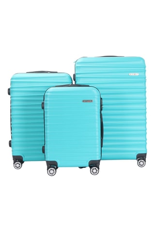 Set de 3 valises Palma (S/M/L) - 55/65/75 cm - Bleu
