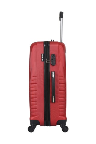 Set de 3 valises Elegance (S/M/L) - 55/65/75 cm - Argenté, noir et rouge