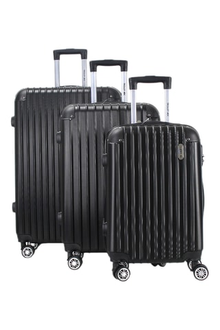 Set de 3 valises Corner (S/M/L) - 55/65/75 cm - Noir