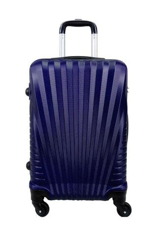 Set de 3 valises Elegance (S/M/L) - 55/65/75 cm - Noir, bleu et argenté