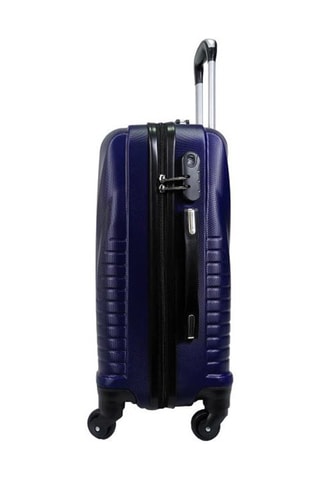 Set de 3 valises Elegance (S/M/L) - 55/65/75 cm - Noir, bleu et argenté
