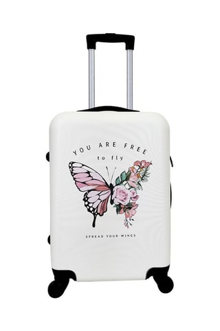 Valise semaine Butterfly (M) - 65 cm - Blanc
