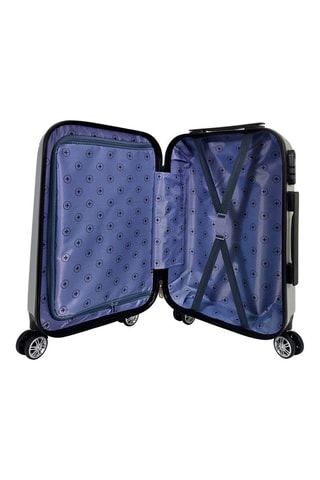 Set de 3 valises Butterfly (S/M/L) - 34/40/45 cm - Blanc, noir et rose
