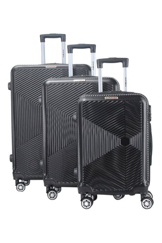 Set de 3 valises Luton (S/M/L) - 55/65/75 cm - Noir