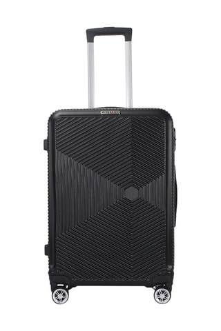 Valise grand volume Luton (L) - 75 cm - Noir et argenté