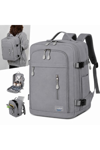 Sac à dos de voyage et kit de compression - 30 x 40 x 20 cm - Gris
