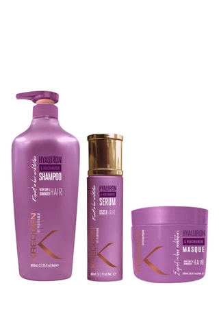 Coffret cheveux réparation  à l’acide hyaluronique et niacinamide B3 - Cheveux très secs et abîmés - 3 produits