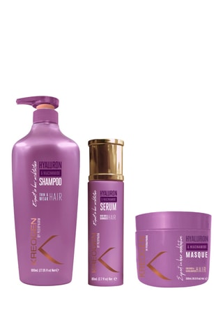 Coffret cheveux à l’acide hyaluronique et niacinamide B3 - Cheveux fins et fragiles, colorés et méchés, très secs et abîmés - 3 produits
