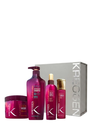 Coffret Kératine 2 - Cheveux fins et dévitalisés, colorés, secs et abîmés - 4 produits