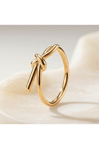 Anello Knot - Argento laminato oro giallo