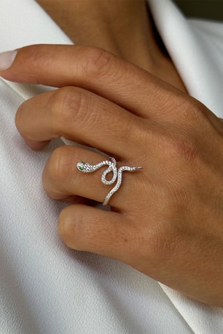 Anello - Argento e smeraldi