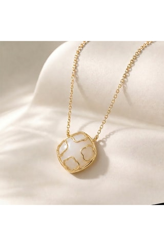 Collana Fortuna - Laminato oro giallo e pietra di luna