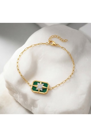 Bracciale Onyx - Laminato oro giallo e onice