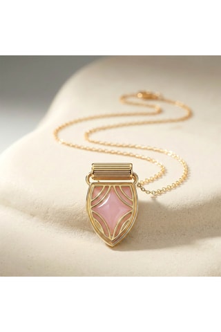 Collana Fibule - Laminato oro giallo e ossidiana