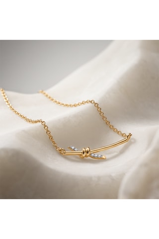 Collana Knot - Argento laminato oro giallo