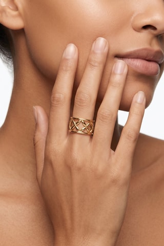 Anello Resille - Argento laminato oro giallo