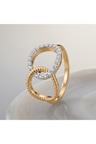 Anello Insieme - Argento laminato oro giallo