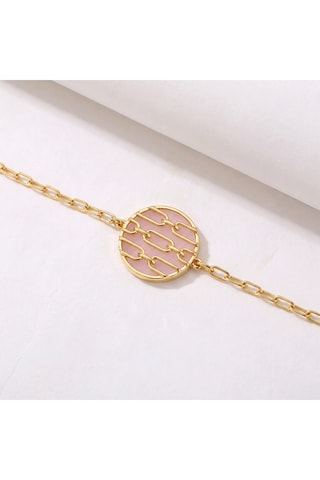 Bracciale Forçat - Laminato oro giallo e calcedonio