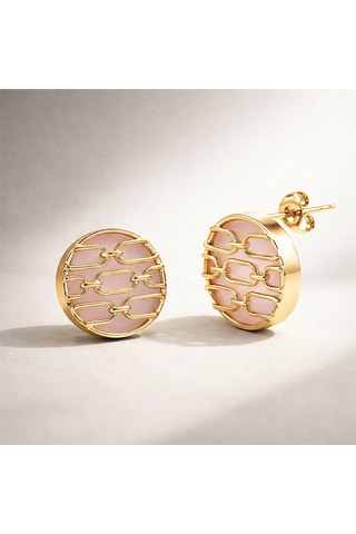 Boucles d’oreilles dorées à l’or fin jaune Forçat - Calcédoines
