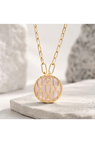 Collana Forçat - Laminato oro giallo e calcedonio