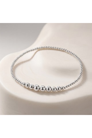 Bracciale in argento laminato oro giallo Caviar