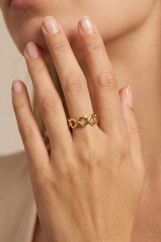 Anello Forever - Argento laminato oro giallo